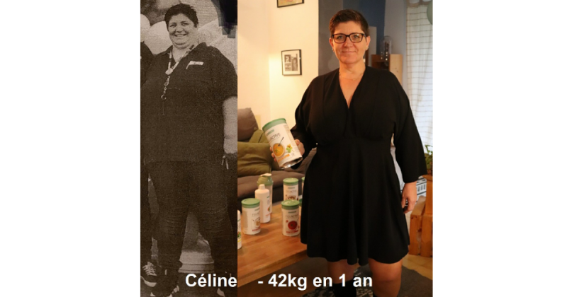 Celine une de mes élèves ayant perdu 42kg en 1an